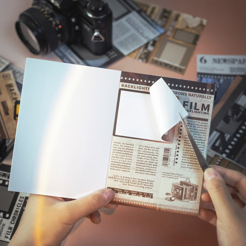 Film Magazine Series Coated Paper Sticker For Journal Decor