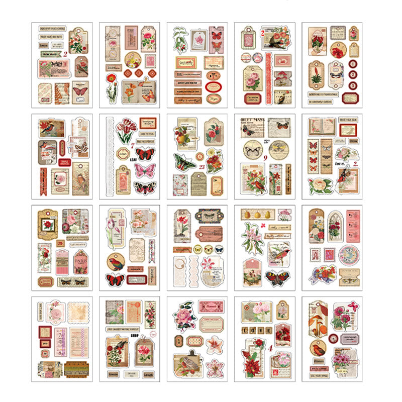 The Song Between Flowers Series Sticker Book For Journal Decor