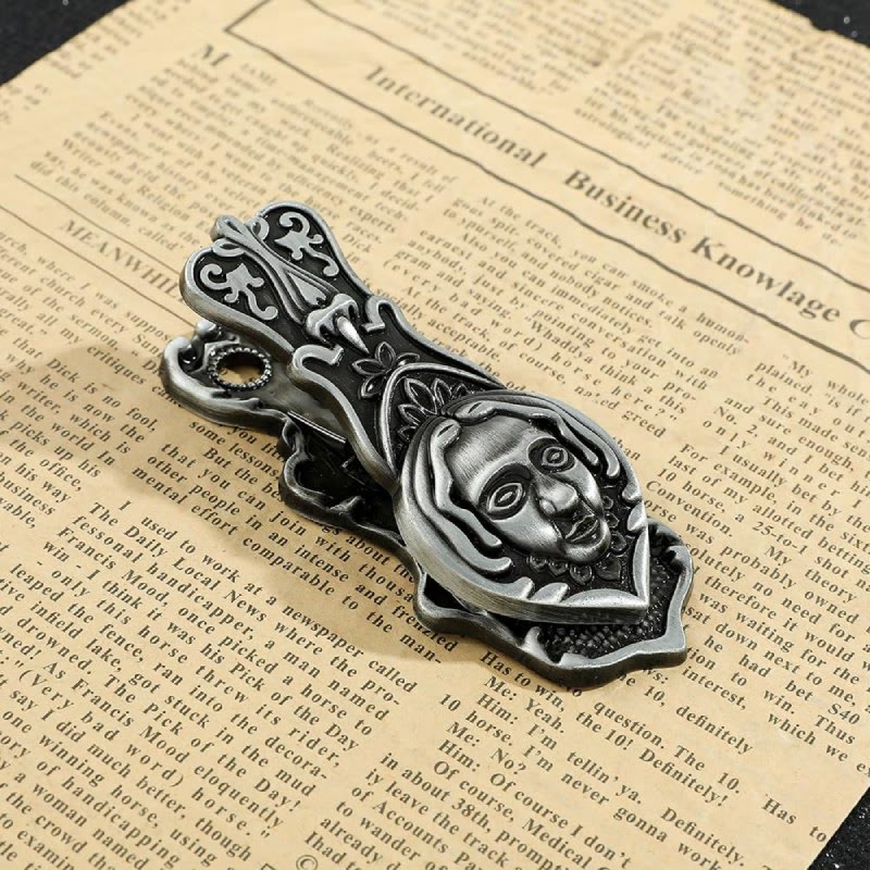 Metal Baron Face Shaped Paper Filer Clip Handbook Storage Clip