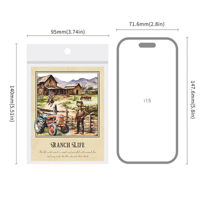 FREE TODAY: Ranch Life Series PET Stickers For Decorative Journaling Crafts