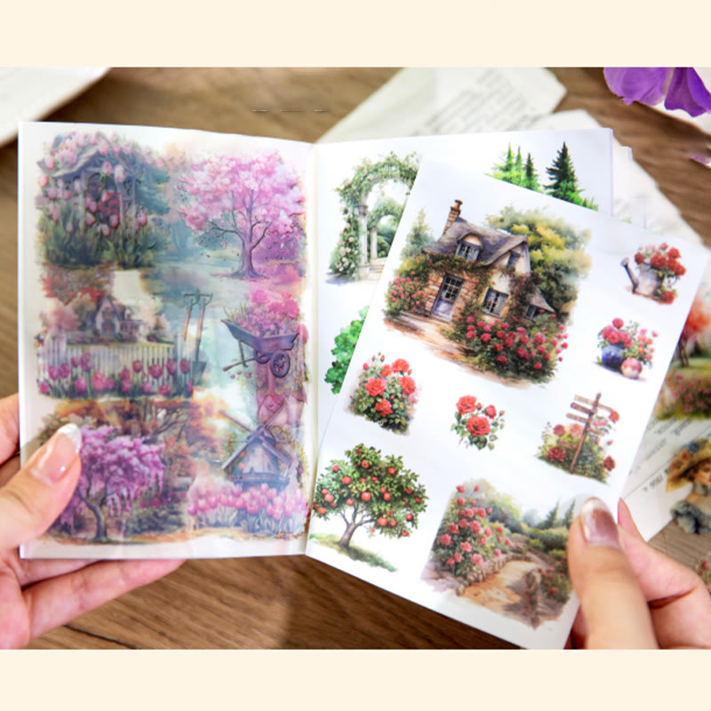 Garden Flower Field Series Stickers For Decorative Journaling Crafts