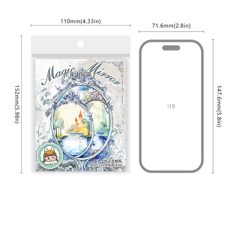 The Magic Mirror Series PET Sticker For Journal Decor