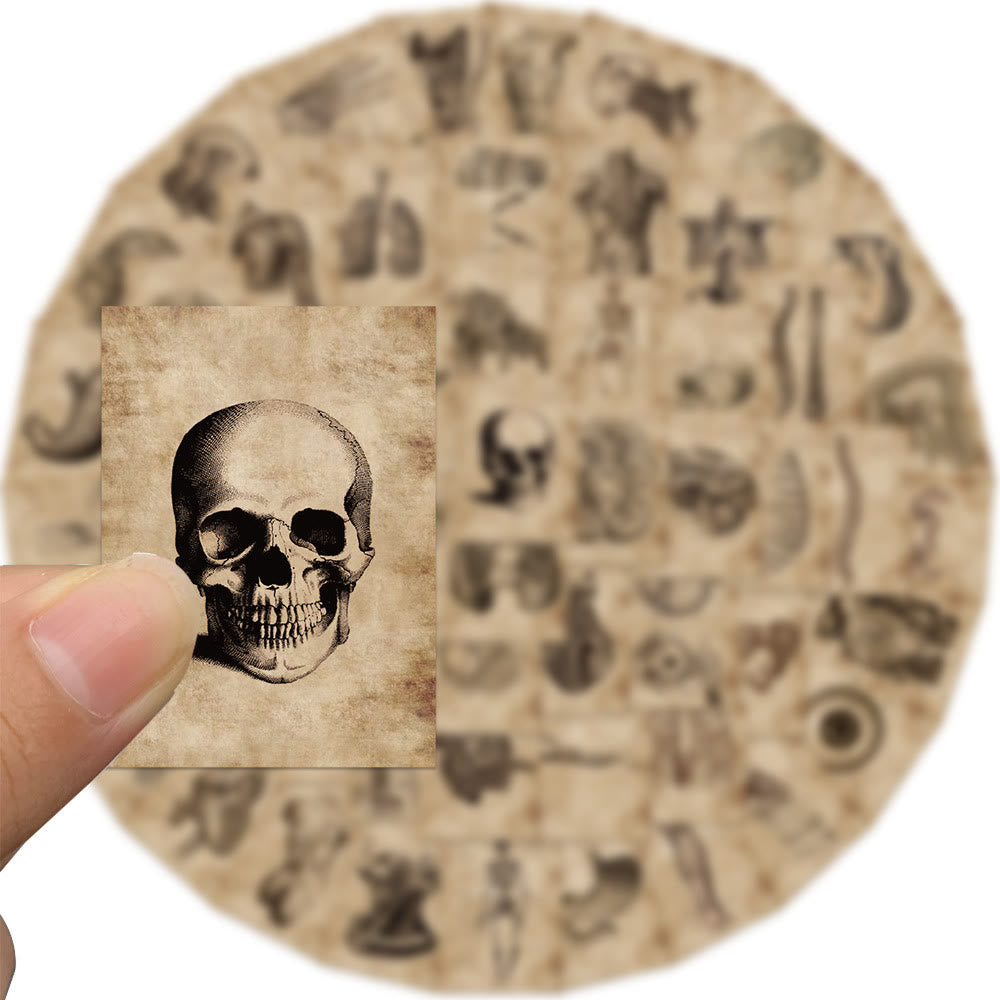 56pcs Human Skeleton Series Graffiti Sticker For Journal Decor