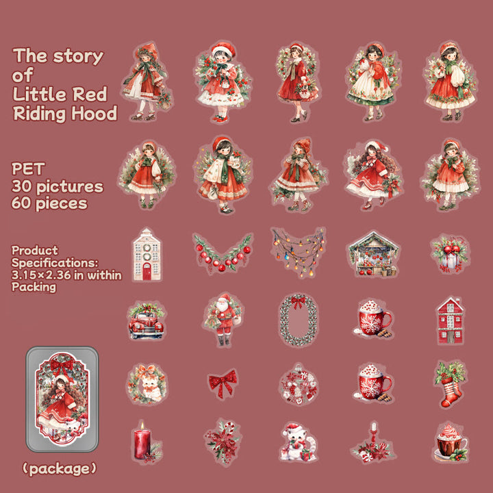 Christmas Casket Series Christmas PET Sticker For Journal Decor