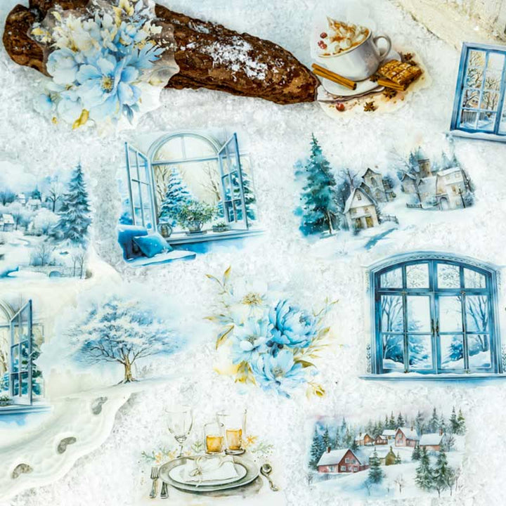 Snow Country Winter Series PET Sticker For Journal Decor