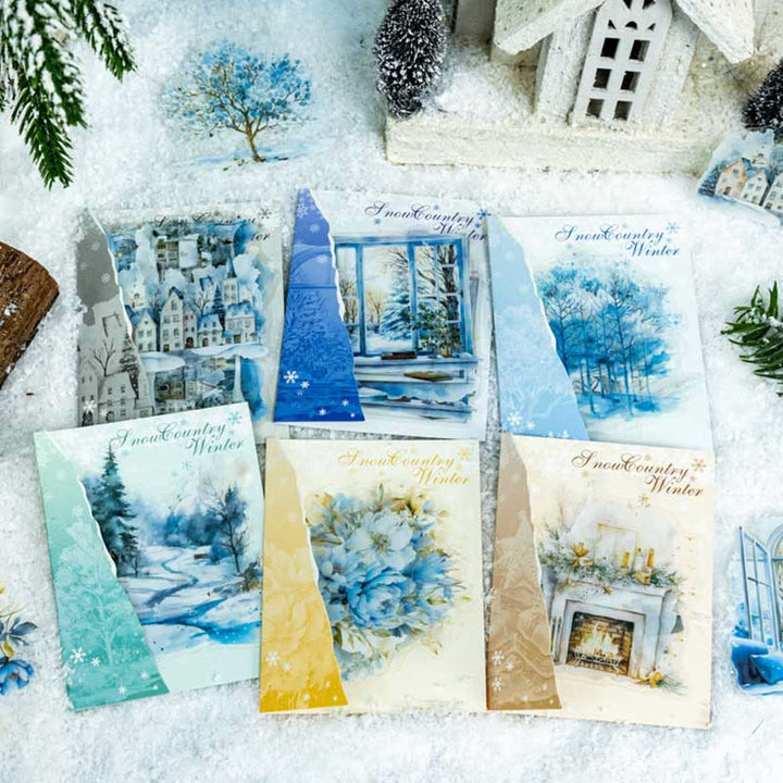 Snow Country Winter Series PET Sticker For Journal Decor