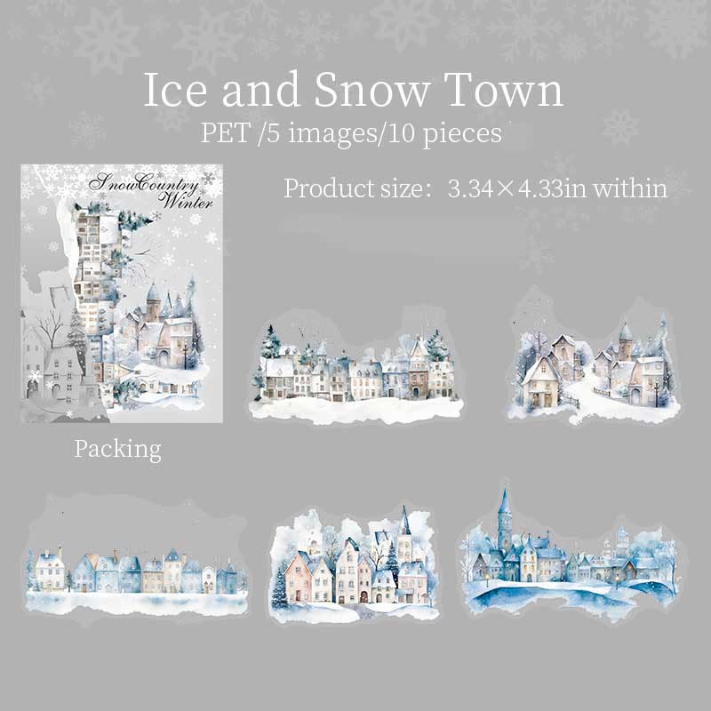 Snow Country Winter Series PET Sticker For Journal Decor