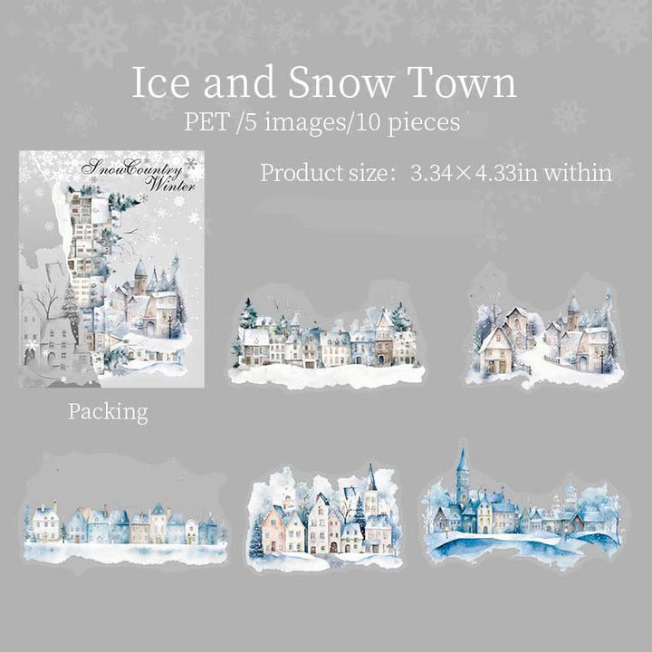 Snow Country Winter Series PET Sticker For Journal Decor