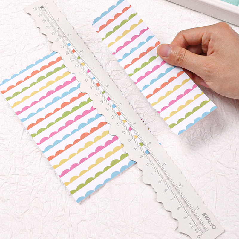 Metal Irregular Edge Ruler Paper Tearing Ruler Scrapbook Journal Supplies