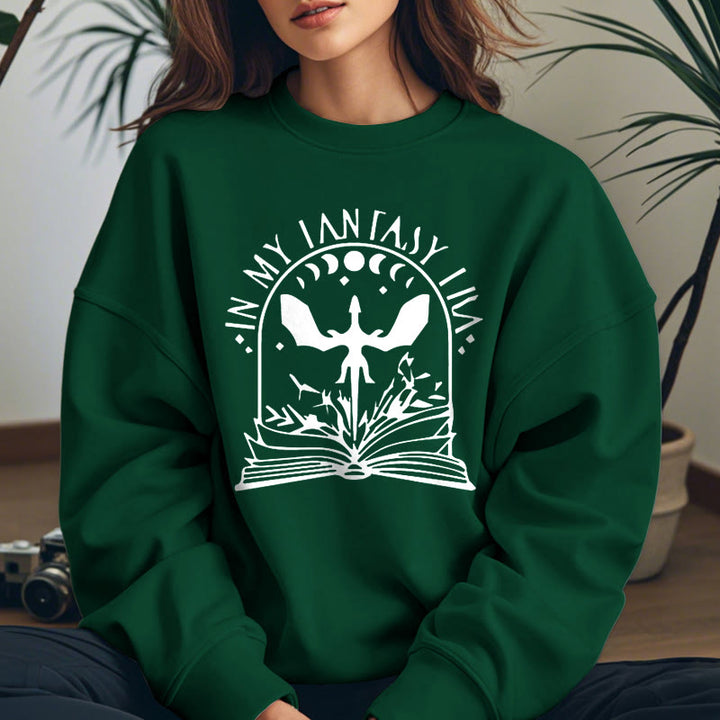 In My Fantasy Era Fleece Lined Sweatshirt Round Neck Sweatshirt