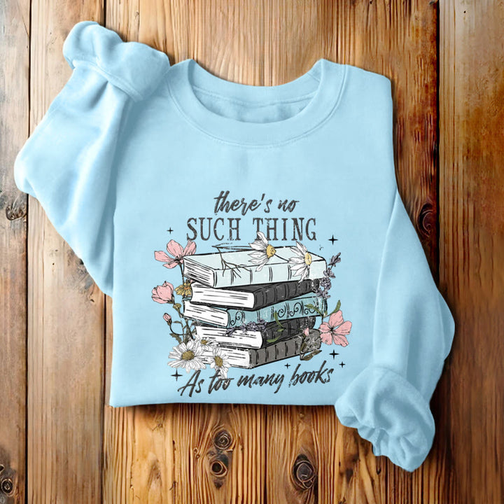 Cozy Reading Environment Fleece Lined Sweatshirt Round Neck Sweatshirt