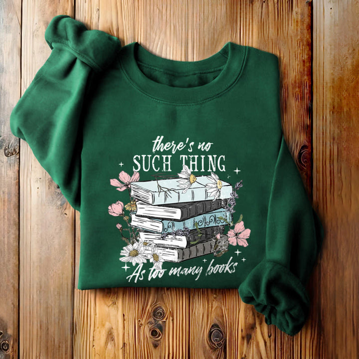 Cozy Reading Environment Fleece Lined Sweatshirt Round Neck Sweatshirt