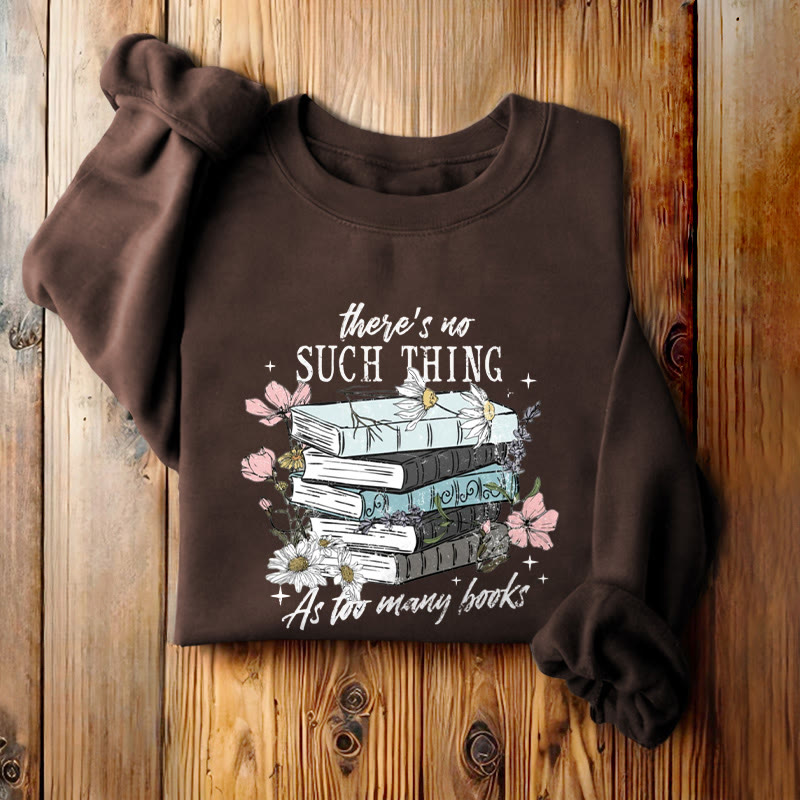 Cozy Reading Environment Fleece Lined Sweatshirt Round Neck Sweatshirt