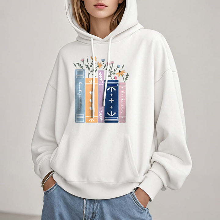 Fleece Lined Hoodie For Book Lovers Comfy Hooded Sweatshirts