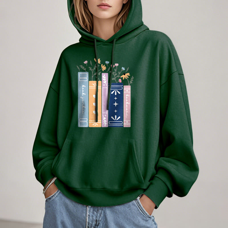 Fleece Lined Hoodie For Book Lovers Comfy Hooded Sweatshirts