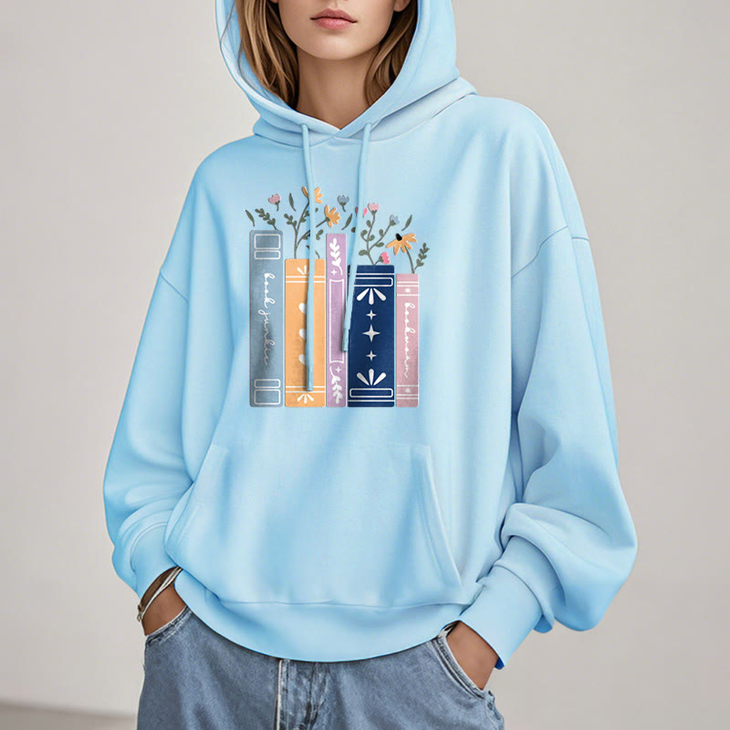 Fleece Lined Hoodie For Book Lovers Comfy Hooded Sweatshirts