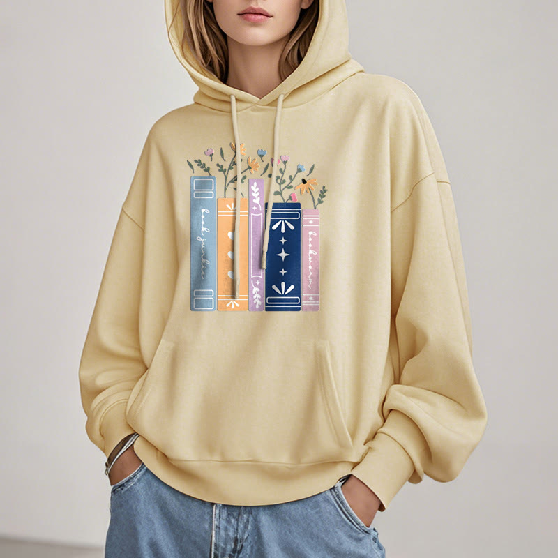 Fleece Lined Hoodie For Book Lovers Comfy Hooded Sweatshirts