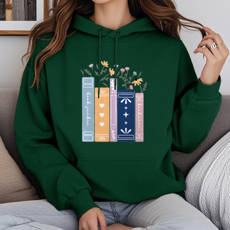 Fleece Lined Hoodie For Book Lovers Comfy Hooded Sweatshirts