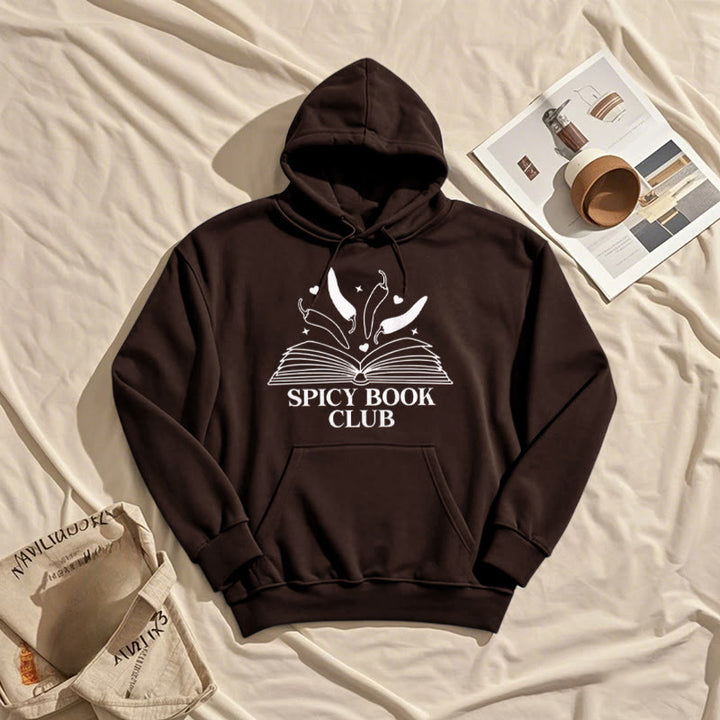 Spicy Book Club Fleece Lined Hoodie Comfy Hooded Sweatshirts