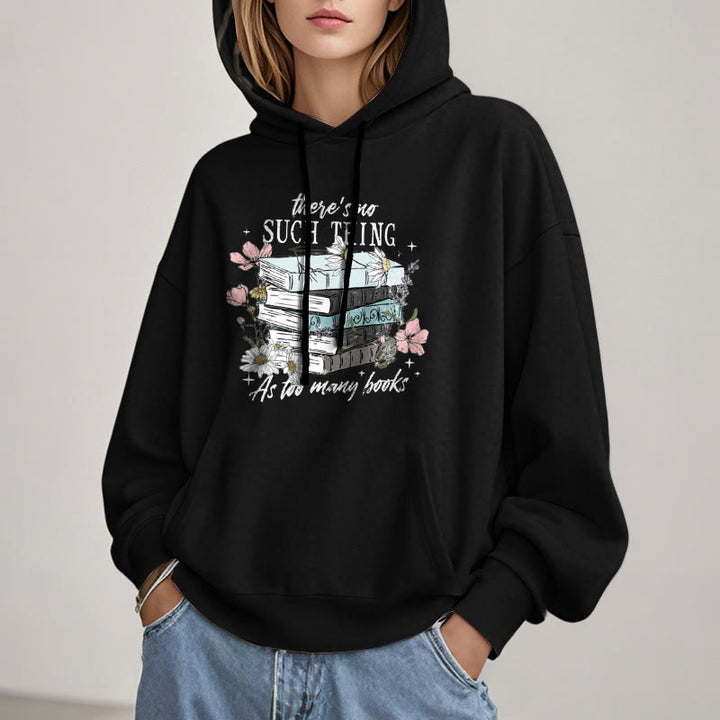 Cozy Reading Environment Fleece Lined Hoodie Comfy Hooded Sweatshirts