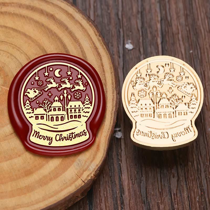 Irregular Brass Head Christmas Icons Wax Seal Stamps Embossed Seal