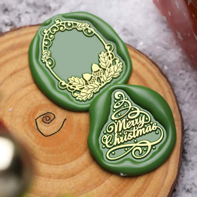 Irregular Brass Head Christmas Icons Wax Seal Stamps Embossed Seal