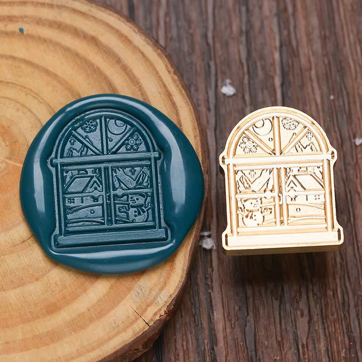 Irregular Brass Head Christmas Icons Wax Seal Stamps Embossed Seal