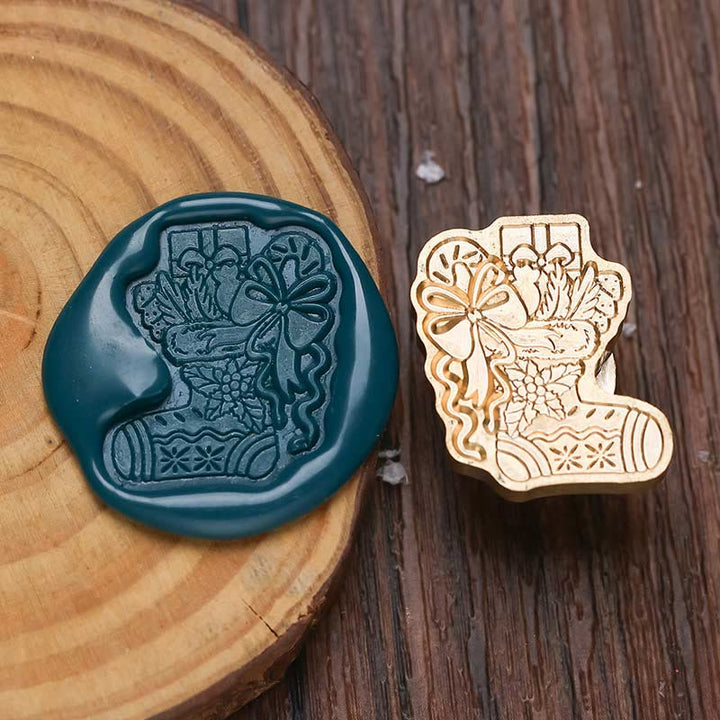 Irregular Brass Head Christmas Icons Wax Seal Stamps Embossed Seal