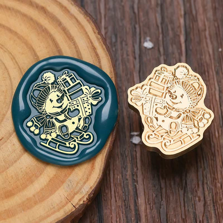 Irregular Brass Head Christmas Icons Wax Seal Stamps Embossed Seal