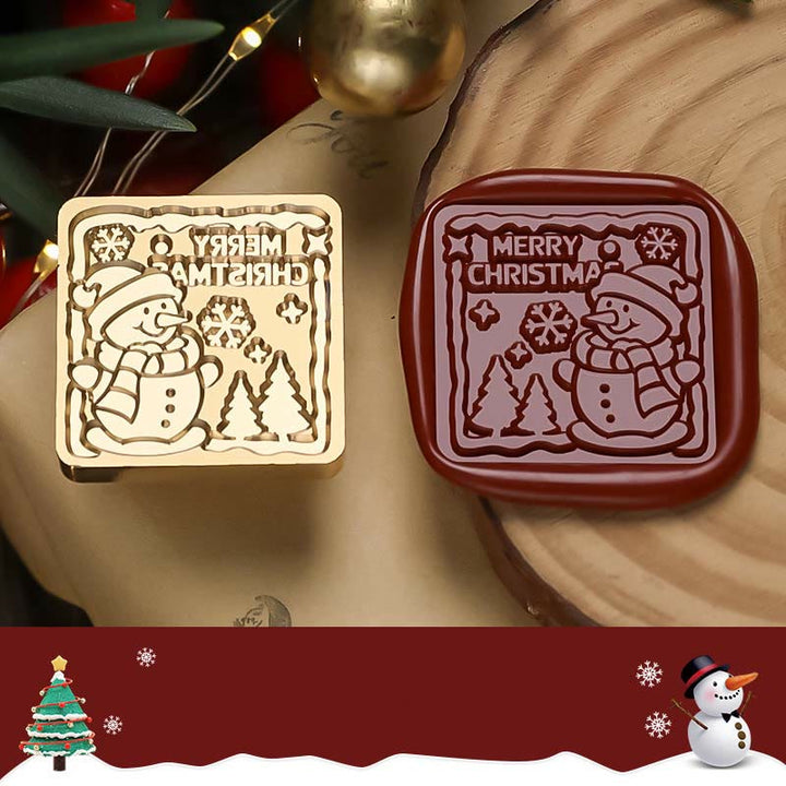 Christmas Theme Brass Head Wax Seal Stamp Irregular Stamp