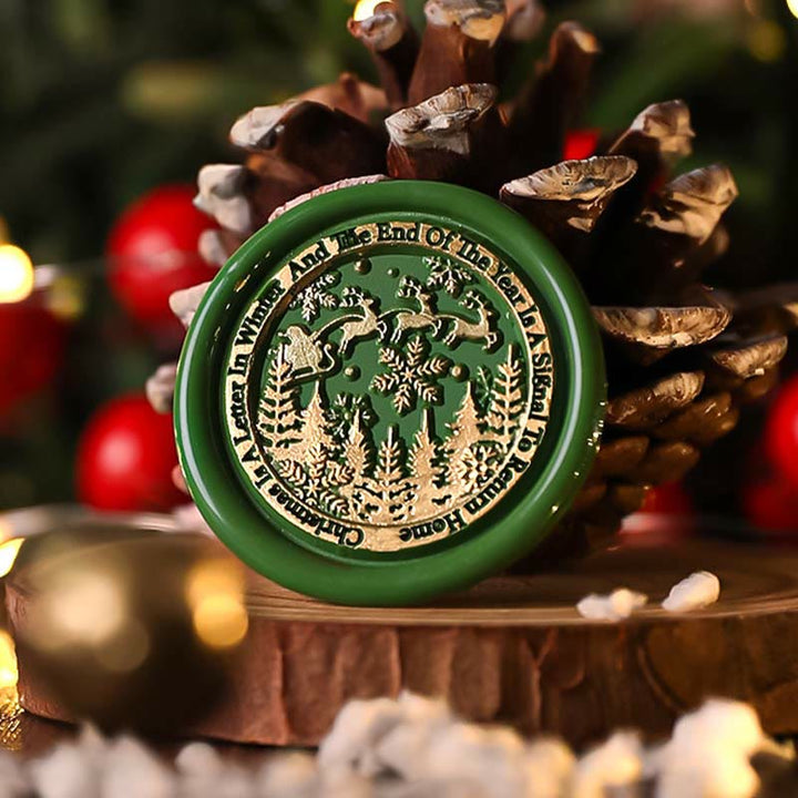 Christmas Theme Brass Head Wax Seal Stamp Irregular Stamp