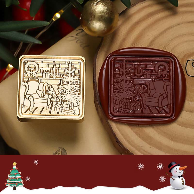 Christmas Theme Brass Head Wax Seal Stamp Irregular Stamp