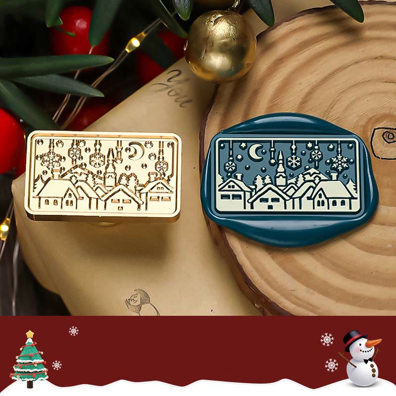 Christmas Theme Brass Head Wax Seal Stamp Irregular Stamp