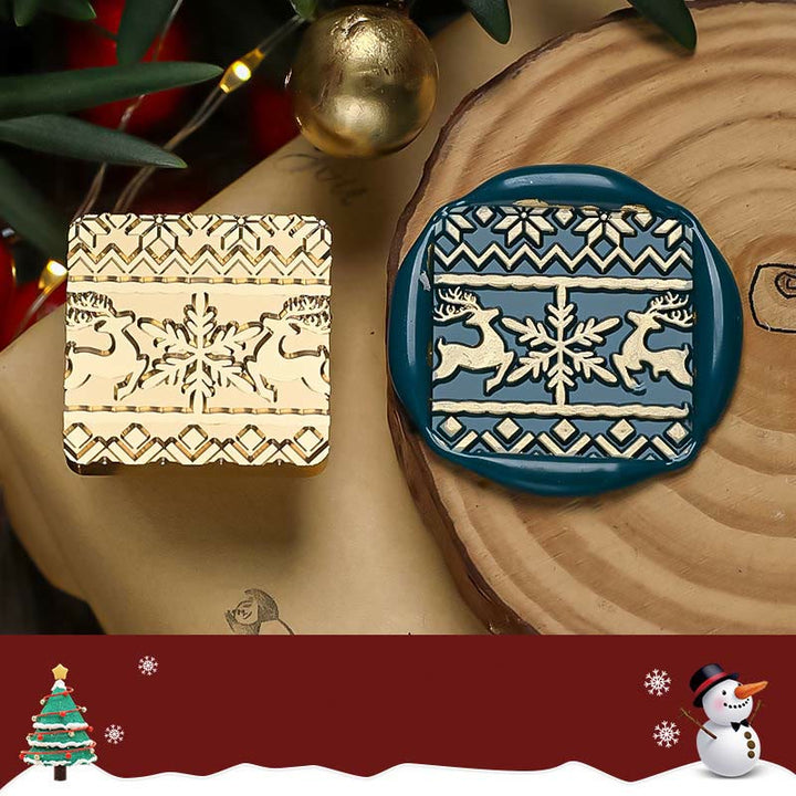 Christmas Theme Brass Head Wax Seal Stamp Irregular Stamp