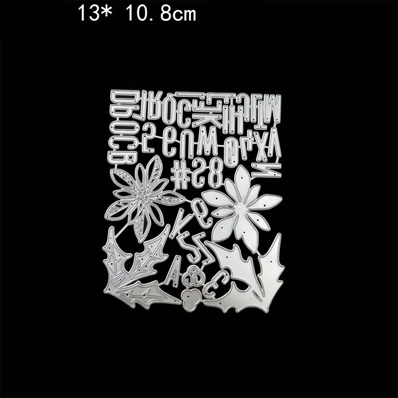 Christmas Scrapbooking Die-Cuts Alphabet Snowflake Bouquet Cut Stencil