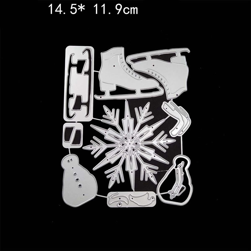 Christmas Scrapbooking Die-Cuts Alphabet Snowflake Bouquet Cut Stencil