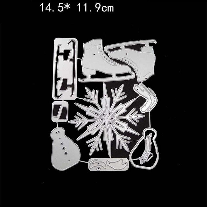 Christmas Scrapbooking Die-Cuts Alphabet Snowflake Bouquet Cut Stencil