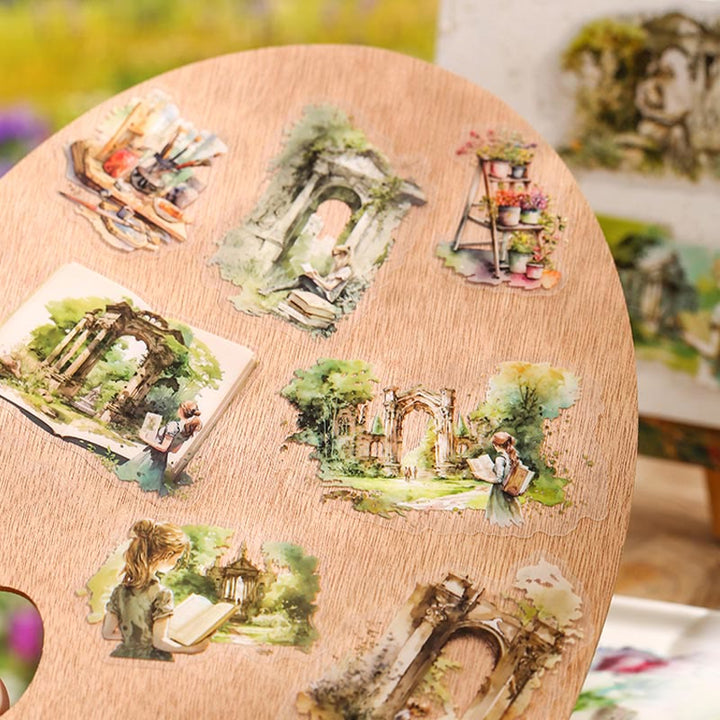 Draw A Landscape Series Stickers For Decorative Journaling Crafts