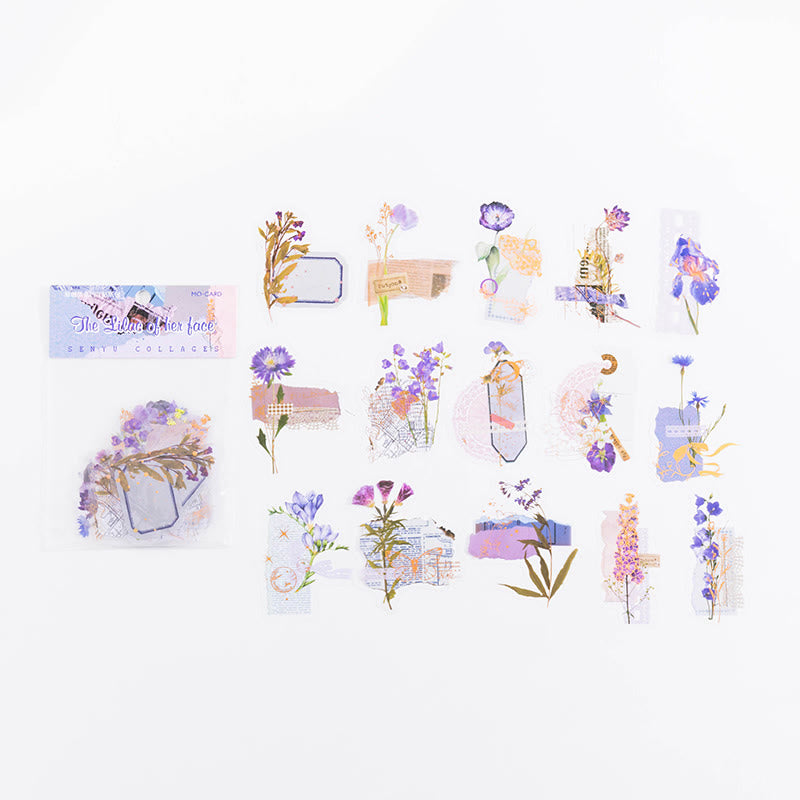 Forest Collage Poem Series PET Stickers For Decorative Journaling Crafts