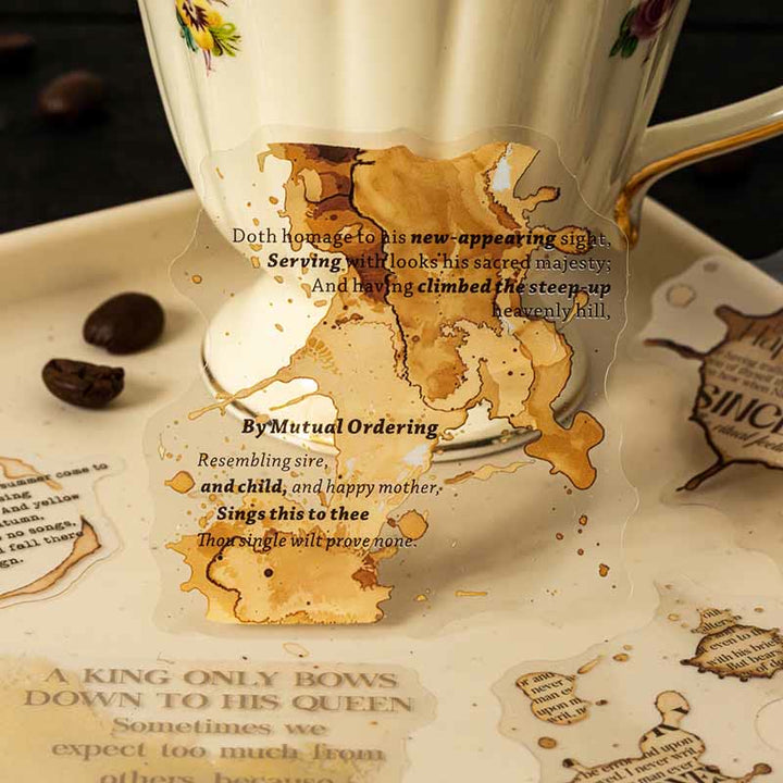 Coffee Trail Series PET Stickers For Decorative Journaling Crafts