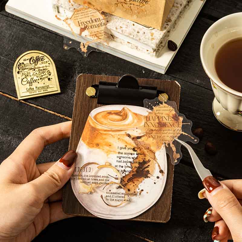 Coffee Trail Series PET Stickers For Decorative Journaling Crafts