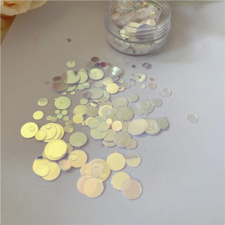 Circle Dot Shape Sequins PVC Loose Craft Journal Decoration