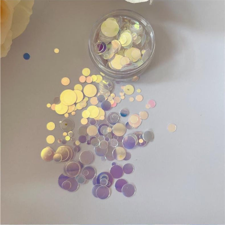 Circle Dot Shape Sequins PVC Loose Craft Journal Decoration