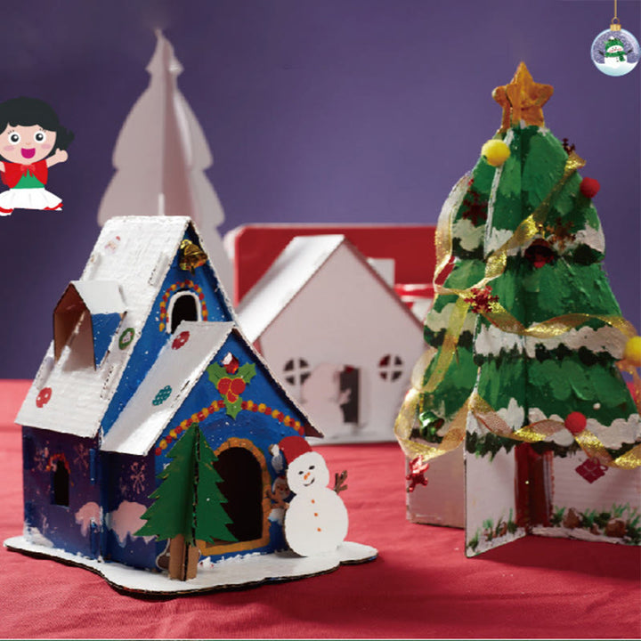 Miniature House Kit DIY Christmas Biscuit House Handcrafts Ornament