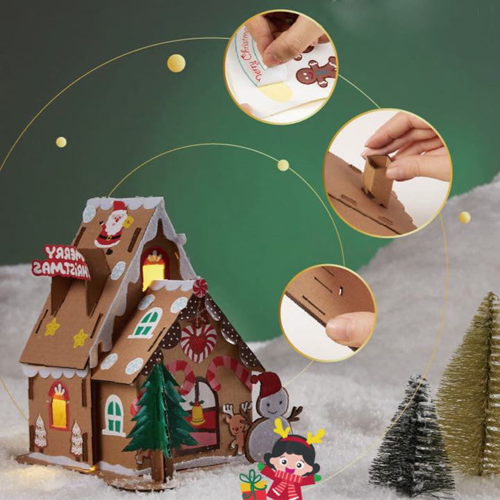 Miniature House Kit DIY Christmas Biscuit House Handcrafts Ornament