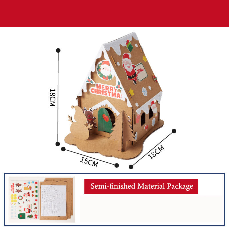 Miniature House Kit DIY Christmas Biscuit House Handcrafts Ornament