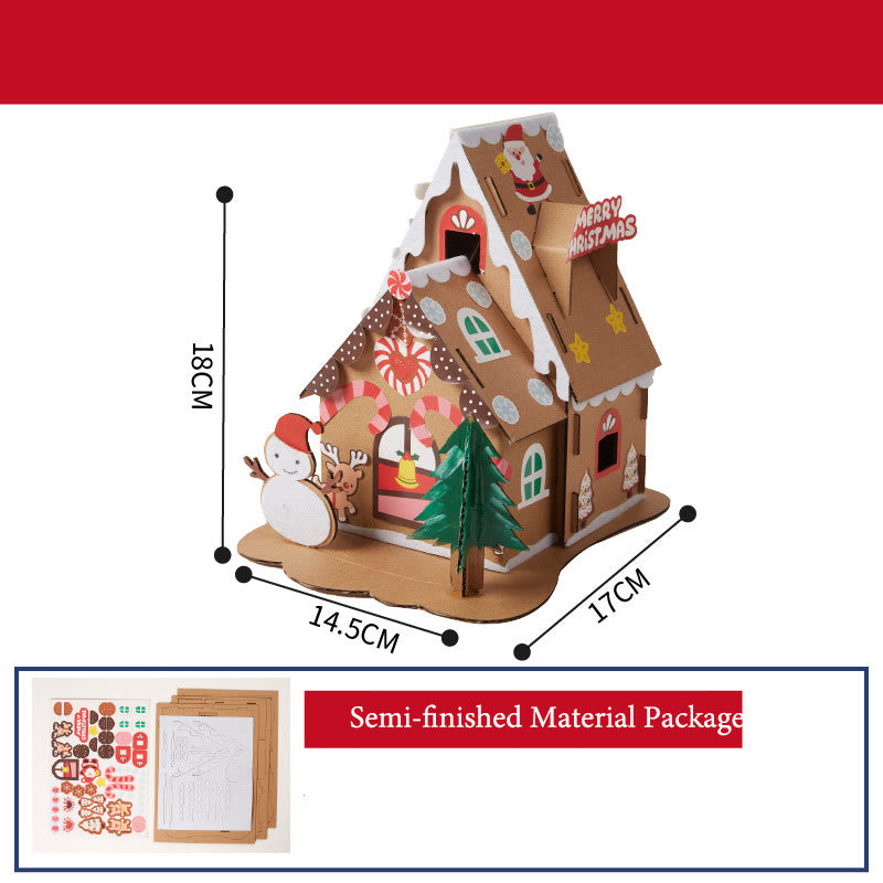 Miniature House Kit DIY Christmas Biscuit House Handcrafts Ornament