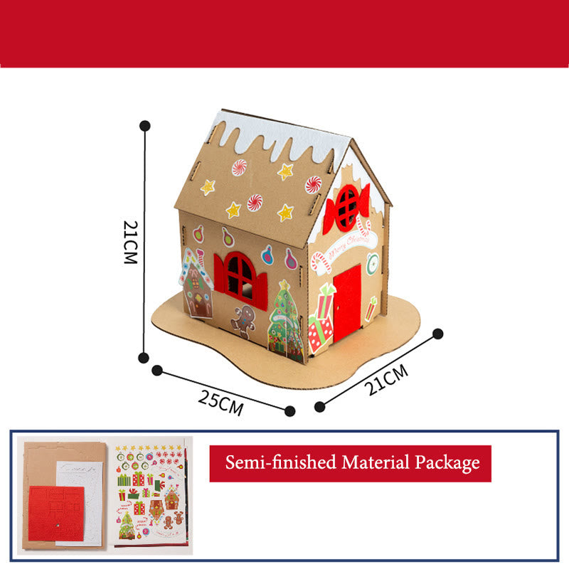 Miniature House Kit DIY Christmas Biscuit House Handcrafts Ornament