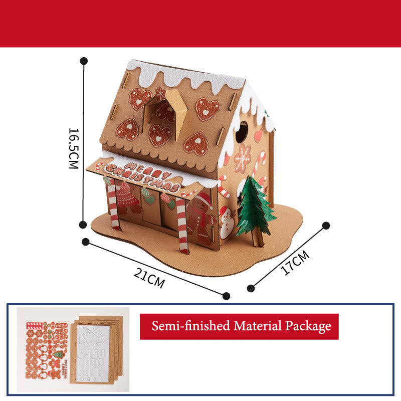 Miniature House Kit DIY Christmas Biscuit House Handcrafts Ornament