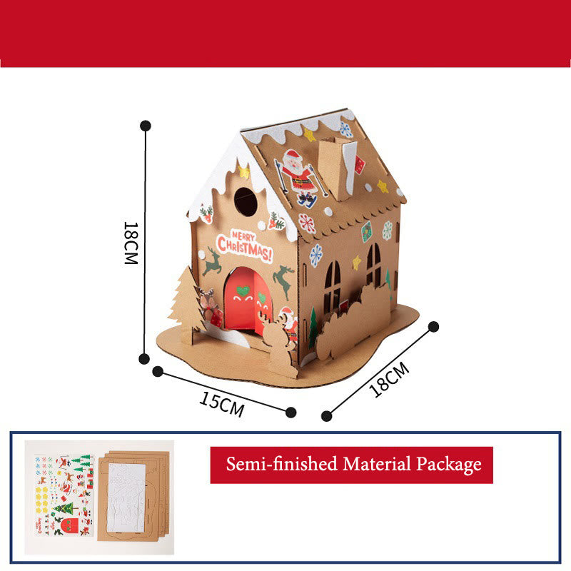 Miniature House Kit DIY Christmas Biscuit House Handcrafts Ornament